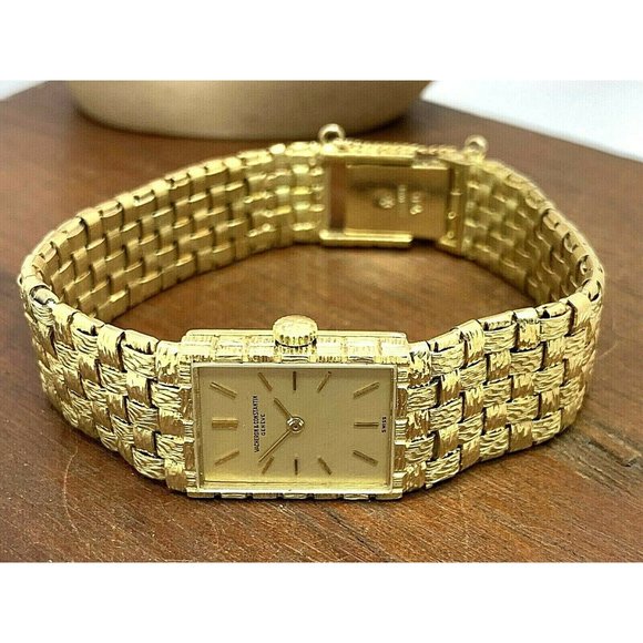 Vacheron Constantin Women's Watch 18k Gold Vintage Swiss Hand Wind Tank - Picture 8 of 12